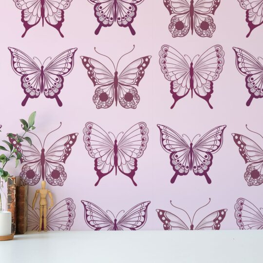 Butterfly wallpaper - Peel and Stick or Non-Pasted