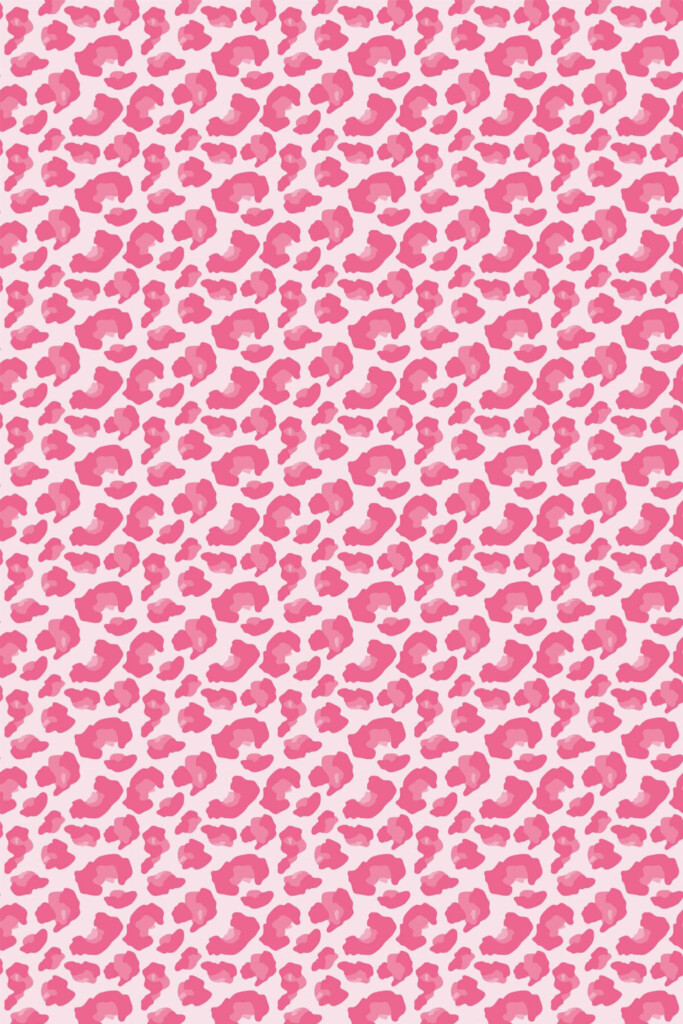 Pattern repeat of Pink cheetah print removable wallpaper design