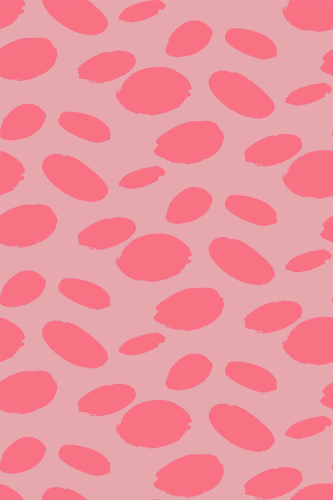 Pattern repeat of Pink cheetah spots removable wallpaper design