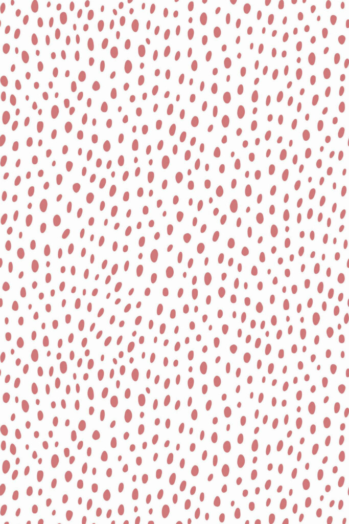Pattern repeat of Pink dotted removable wallpaper design
