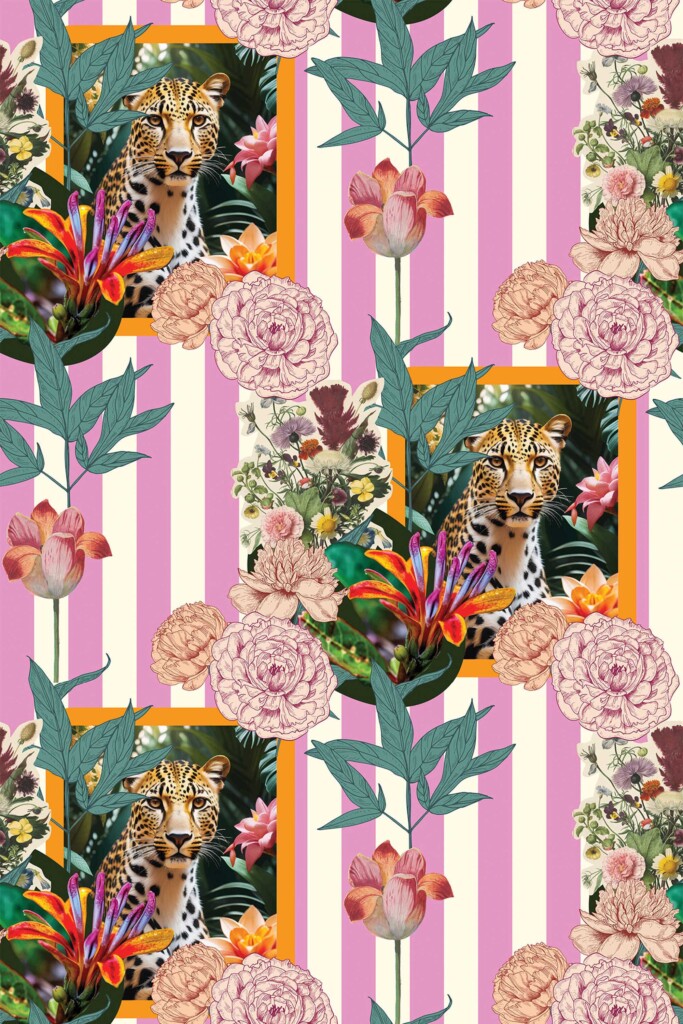 Fancy Walls wallpaper for walls in pink cheetah print
