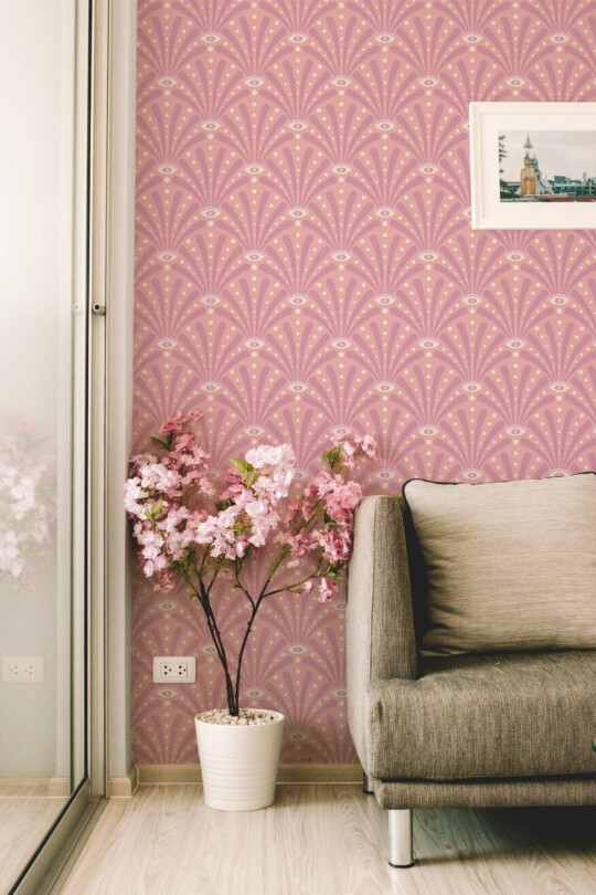 Fancy Walls Pink Geometric traditional wallpaper