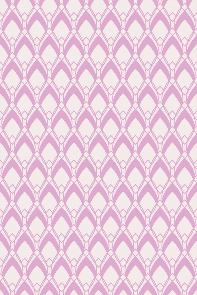 Fancy Walls sophisticated traditional wallpaper in Light Pink Geometric motif.