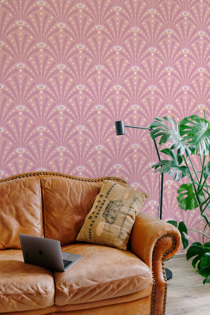 Fancy Walls Pink Geometric self-adhesive wallpaper