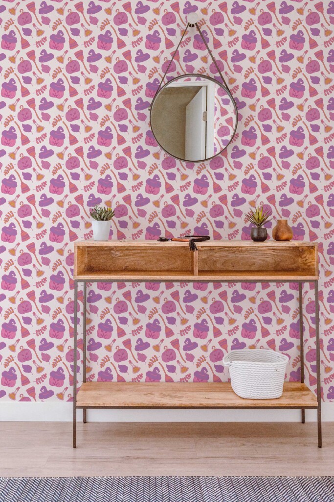 Pink Halloween wallpaper for walls by Fancy Walls