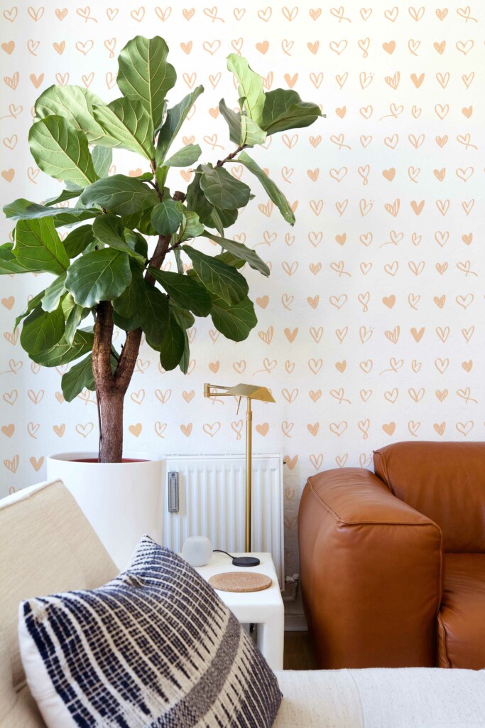 Pink Hearts Delight Self-Adhesive Wallpaper by Fancy Walls