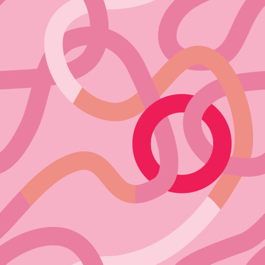 knots pink traditional wallpaper