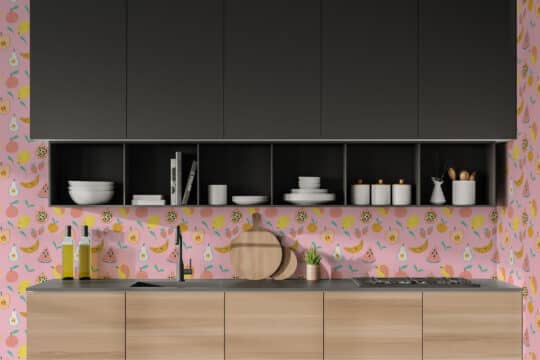 pink kitchen peel and stick removable wallpaper
