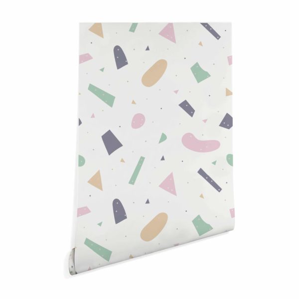 Aesthetic pastel terrazzo peel and stick removable wallpaper