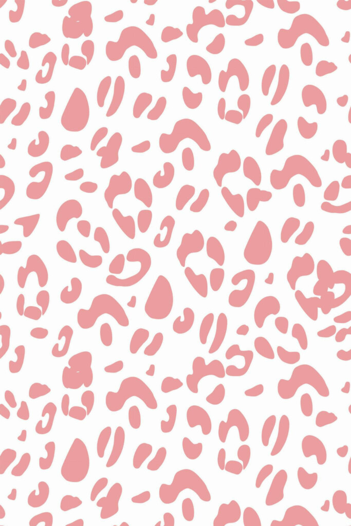Pattern repeat of Pink leopard print removable wallpaper design
