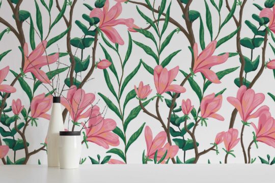 magnolia peel and stick wallpaper