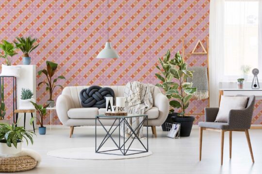 Pink Majestic self-adhesive wallpaper by Fancy Walls