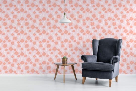 Aesthetic hibiscus floral self adhesive wallpaper