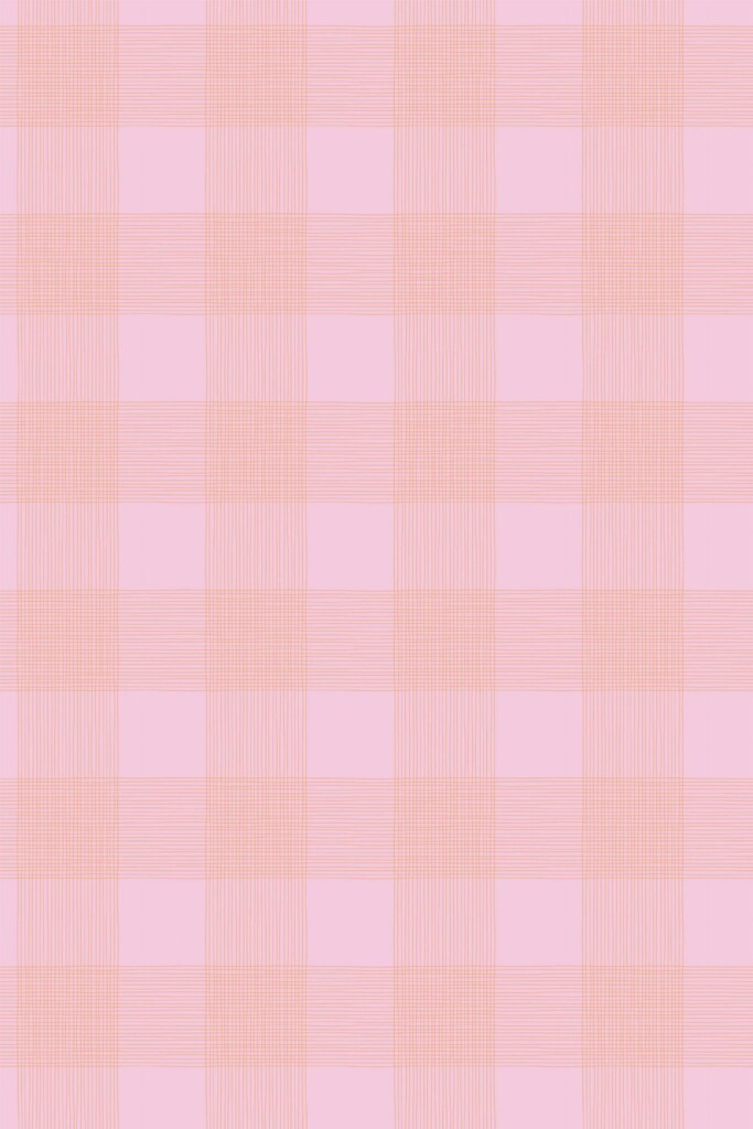 Pattern repeat of Pink Orange Lattice removable wallpaper design