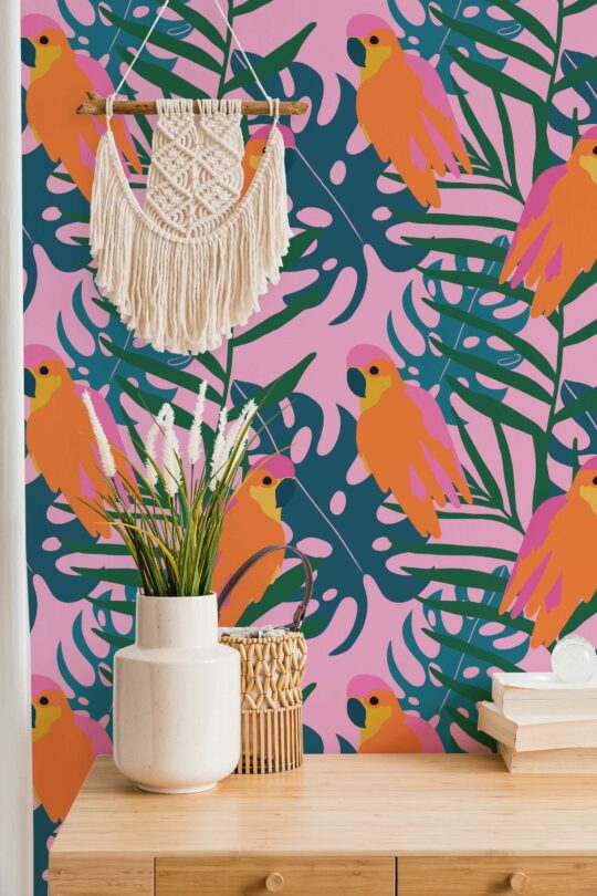 Lush Pink Paradise traditional wallpaper by Fancy Walls