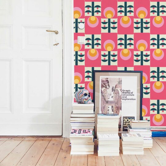 Wollzo Pink Flower Self Adhesive Wallpaper  45 x 500 cm Multicolor   Amazonin Home Improvement