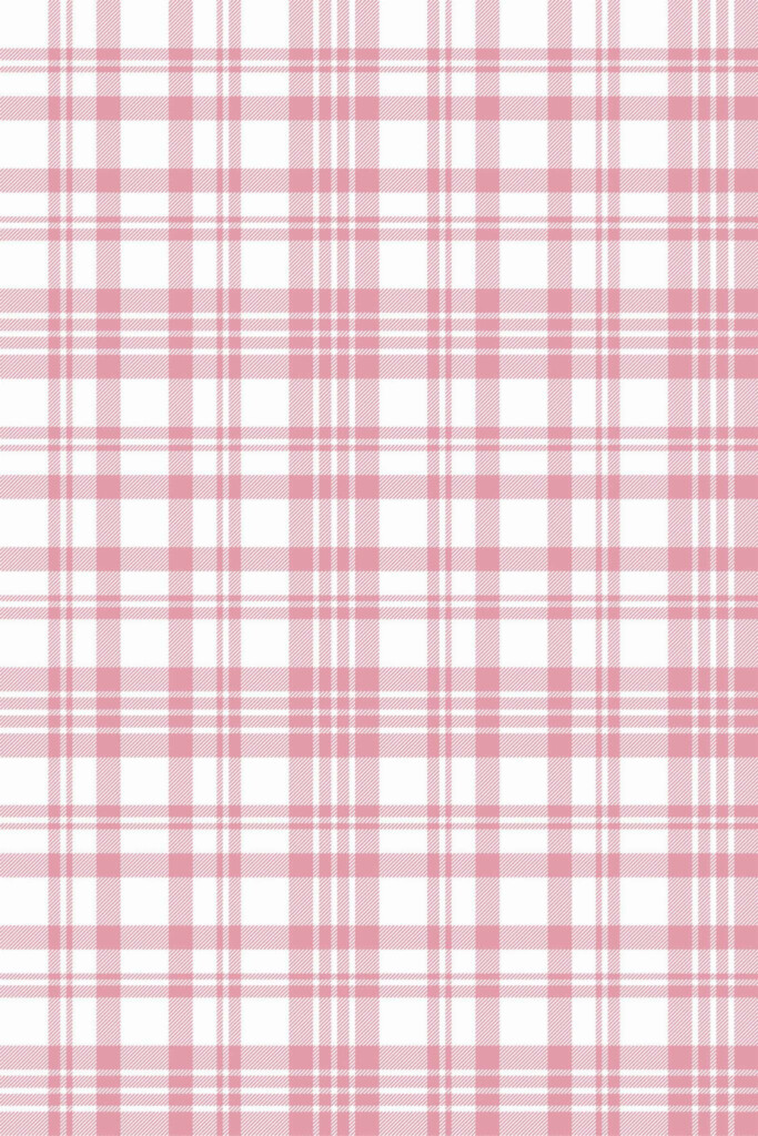 Pattern repeat of Pink plaid removable wallpaper design