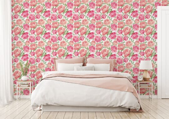 pink stick and peel wallpaper