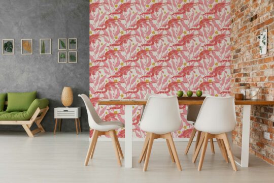 Pink Predator - peel and stick wallpaper by Fancy Walls