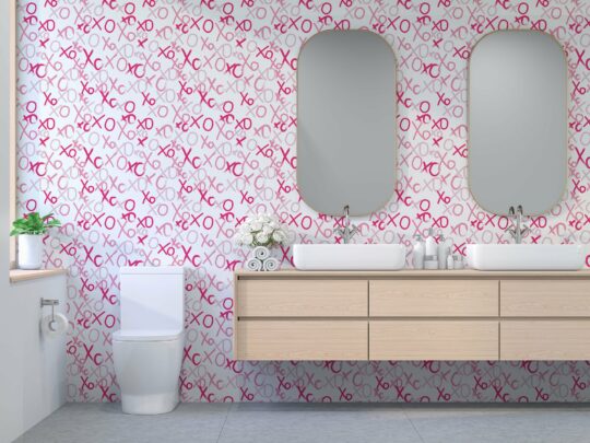 preppy pink traditional wallpaper