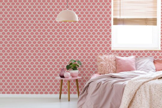 Pink shell sticky wallpaper