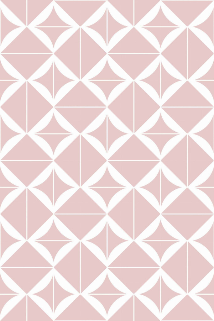 Pattern repeat of Pink square pattern removable wallpaper design