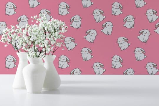 pink kids room peel and stick removable wallpaper