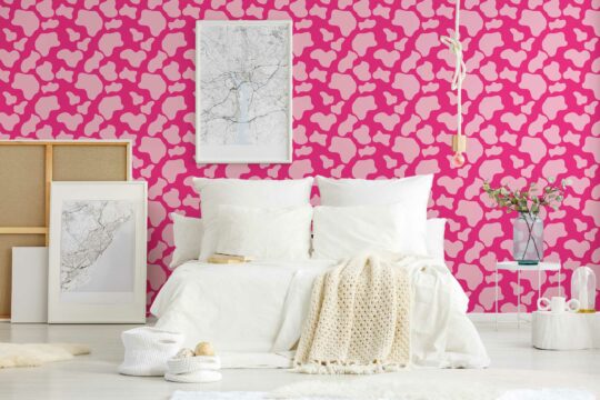 pink cow unpasted wallpaper