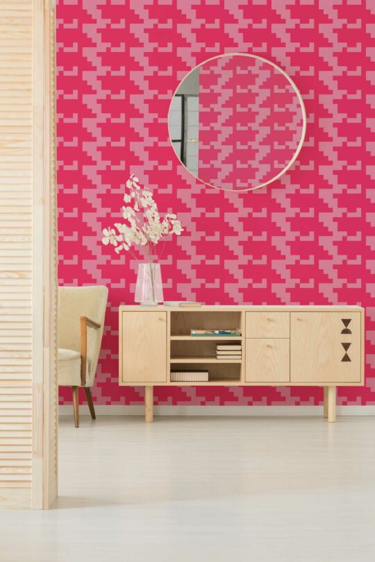 houndstooth peel and stick wallpaper