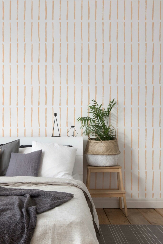 Peach Brush Stroke Bliss Self-Adhesive Wallpaper by Fancy Walls