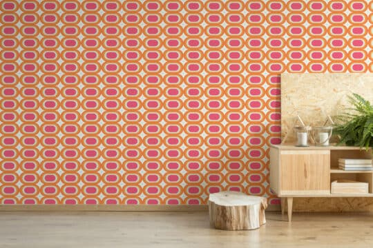 pink yellow and orange stick and peel wallpaper