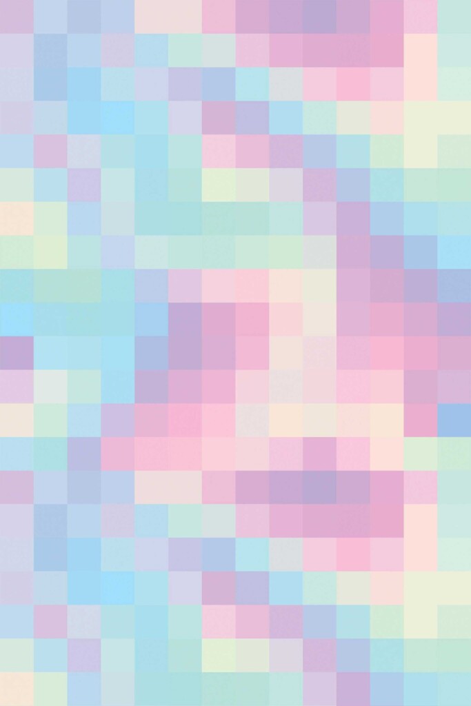Fancy Walls pastel peel and stick wallpaper in pixel design