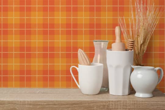 orange and yellow kitchen peel and stick removable wallpaper