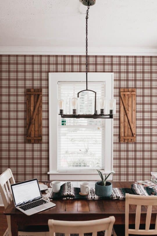 thanksgiving plaid non-pasted wallpaper