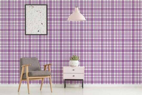 plaid purple traditional wallpaper