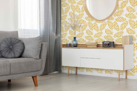 yellow living room peel and stick removable wallpaper
