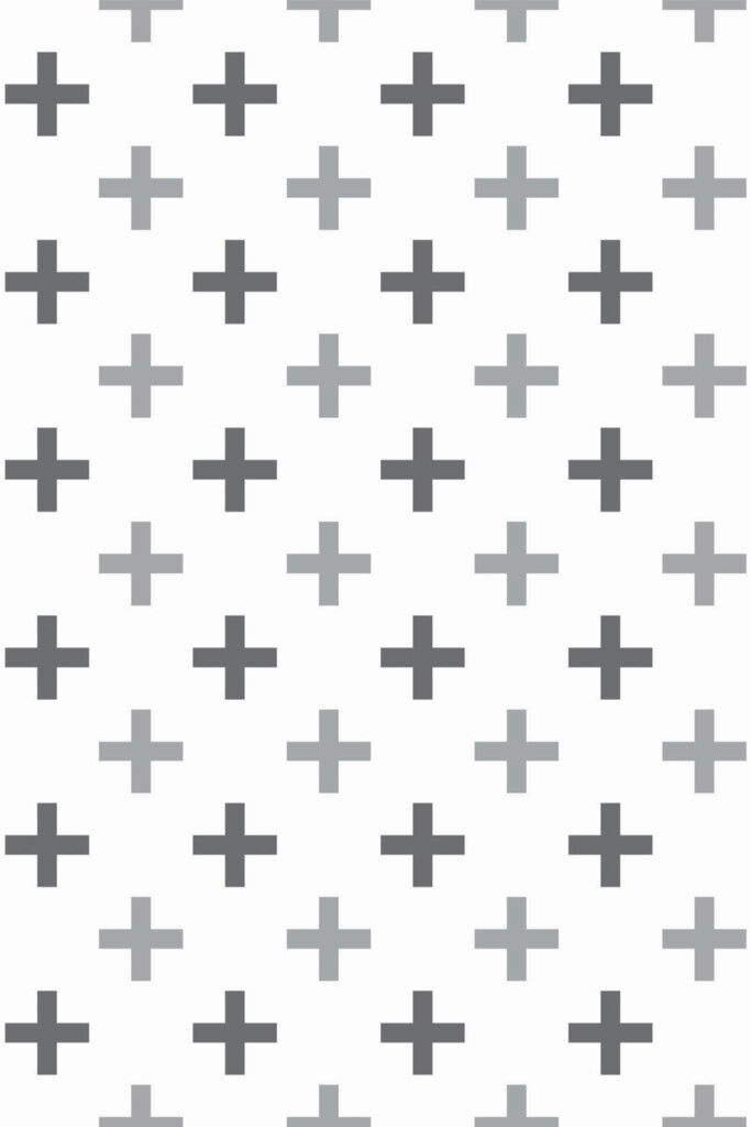 Pattern repeat of Plus sign removable wallpaper design