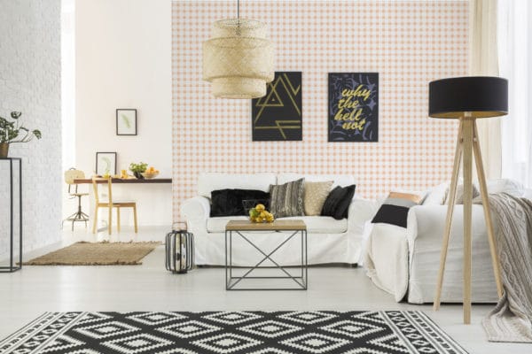 Retro geometric polka dot self adhesive wallpaper