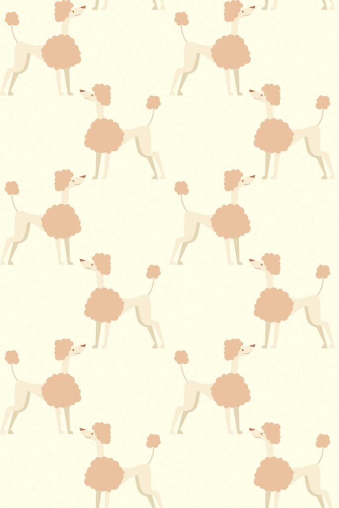 Non-pasted wallpaper with playful yellow dog design by Fancy Walls