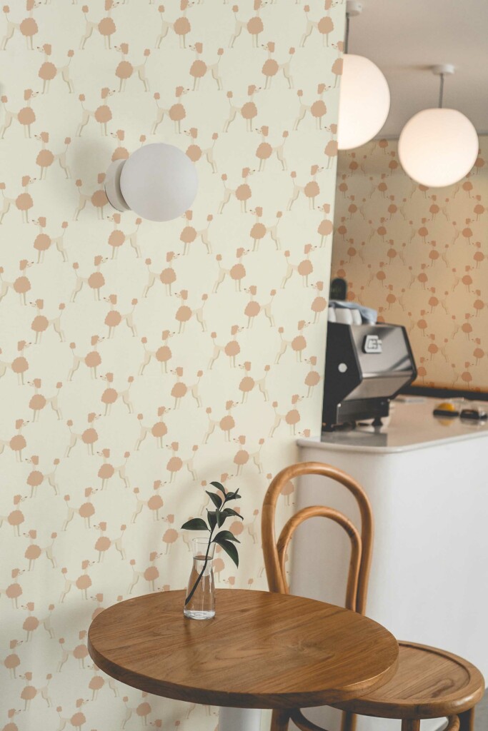 Yellow Poodle Whimsy removable wallpaper from Fancy Walls
