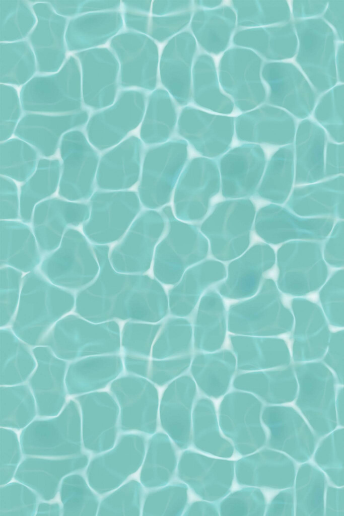 Pattern repeat of Pool water removable wallpaper design