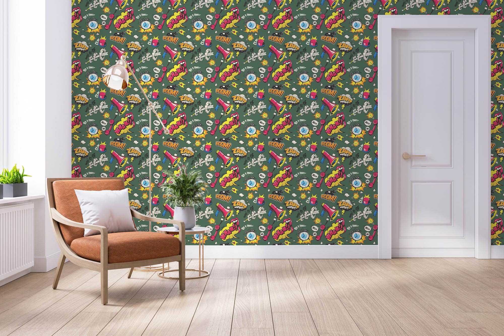 Pop art sticker wallpaper - Peel and Stick or Traditional
