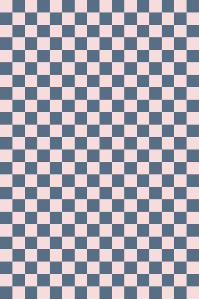 Fancy Walls Powder Pink PurpleCheckered Blue self-adhesive wallpaper