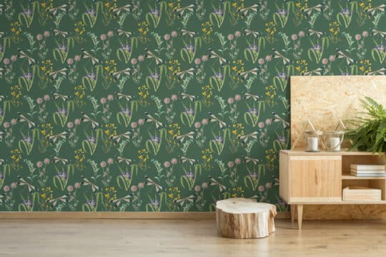 green powder room peel and stick removable wallpaper