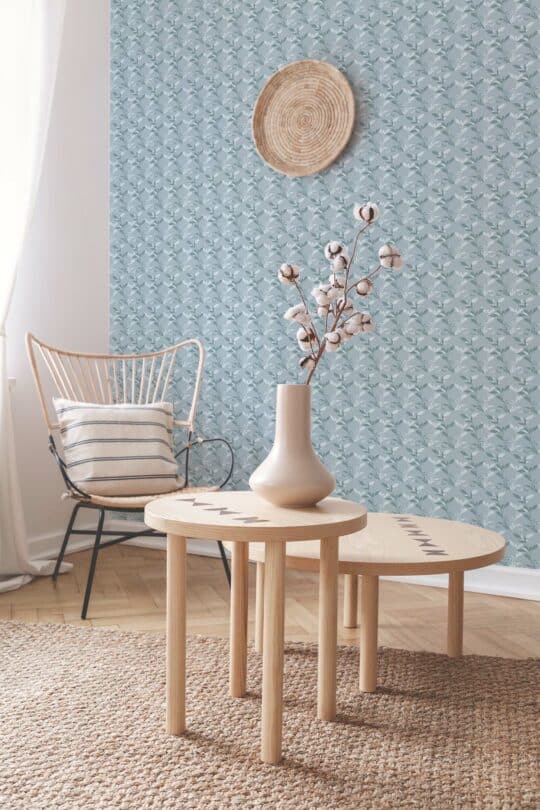 blue powder room peel and stick removable wallpaper