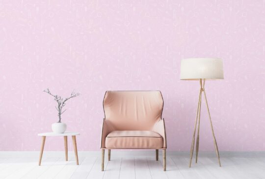 pink hairdresser unpasted wallpaper