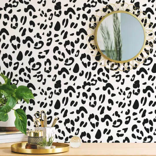 Buy Black and Gray Leopard Print With Pink Kisses Wallpaper Teen Online in  India  Etsy