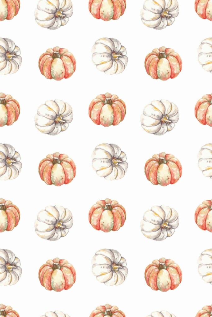 Pattern repeat of Pumpkin removable wallpaper design