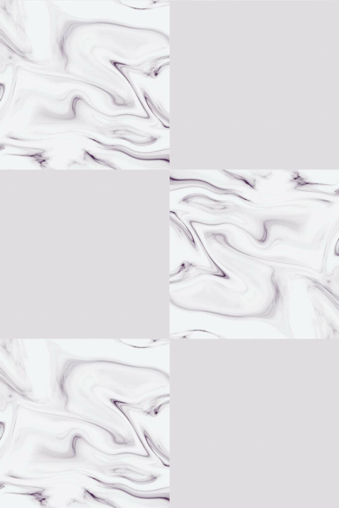 Pattern repeat of Purple and white modern marble removable wallpaper design