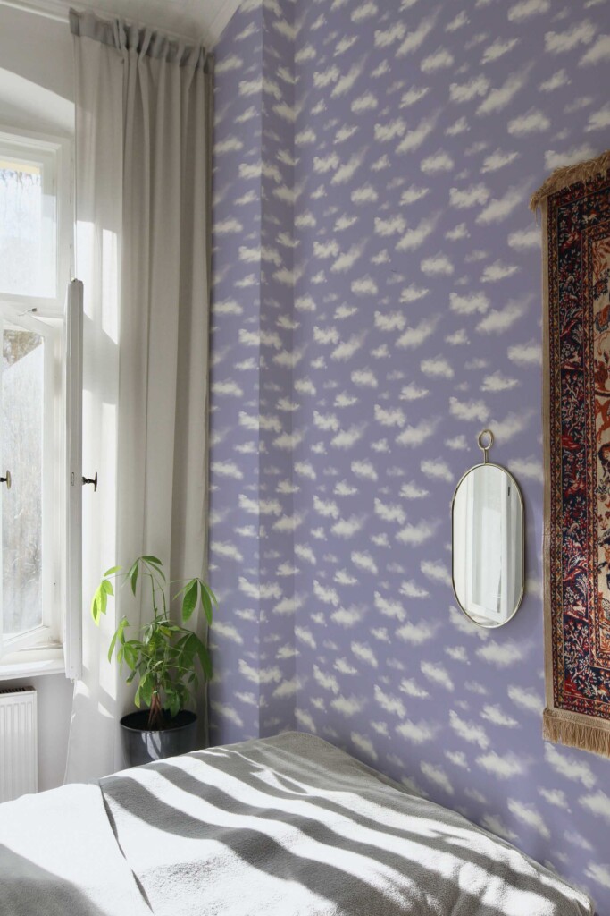 Fancy Walls fun cloud removable wallpaper for kids rooms
